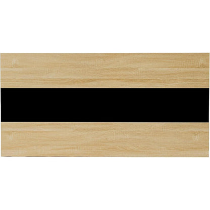 Essgruppe 140cm Eiche-Schwarz Tisch mit 6 weißen Stühlen