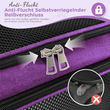 Faltbare Katzentransportbox L – Tragetasche für Katze & Hund 5kg