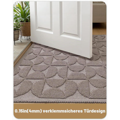 Fußmatte waschbar 120x180cm - Taupe, rutschfest & dünn