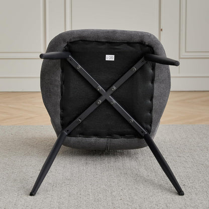 8 Esszimmerstühle Leinen-Diamant Dunkelgrau, Komfort & Design