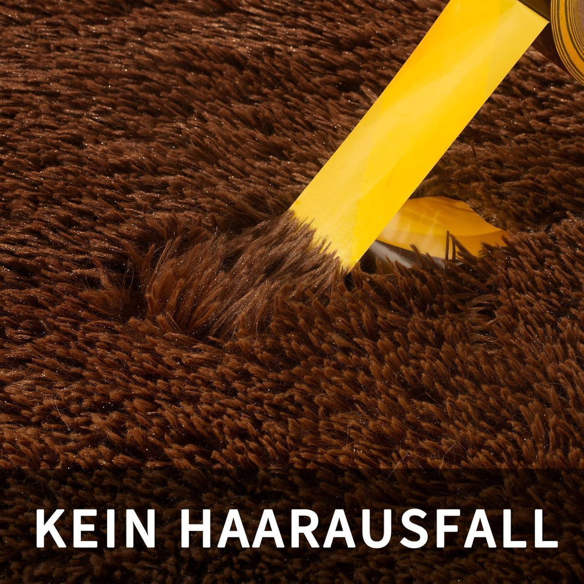 Flauschiger Hochflor Teppich Braun 160x230 – Wohnzimmer, Schlafzimmer & Kinderzimmer