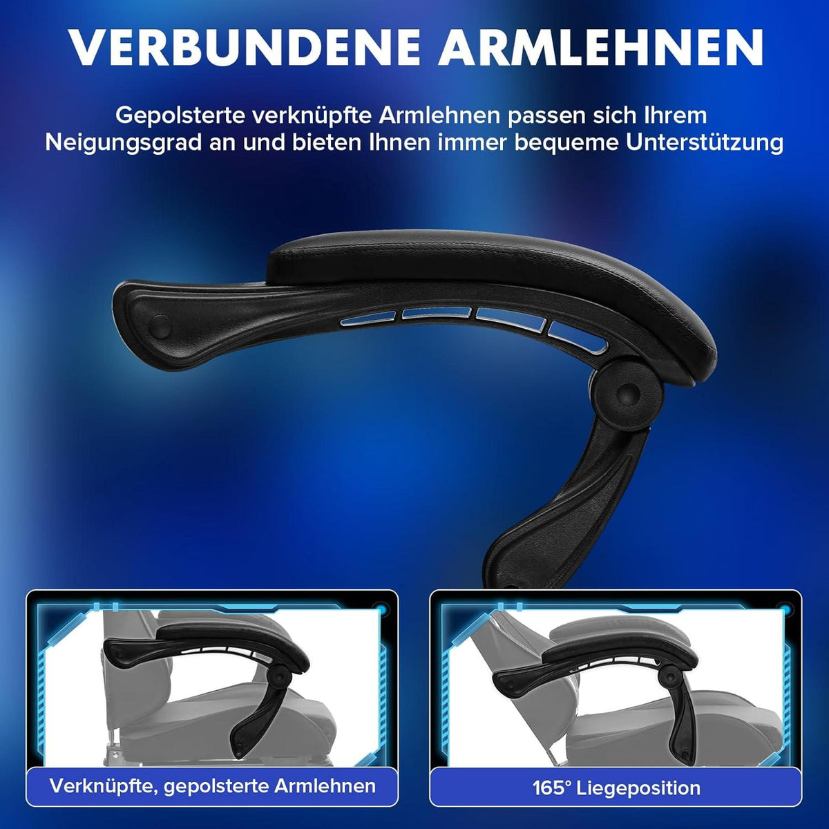 Gaming Stuhl Fußstütze Bürostuhl Ergonomisch Lendenkissen Kopfkissen