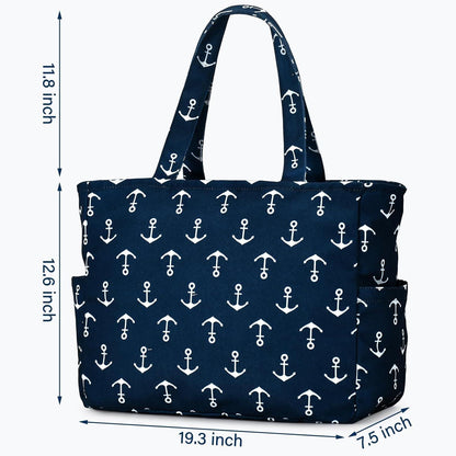 XXL Strandtasche wasserdicht mit Reißverschluss für Familie & Reisen