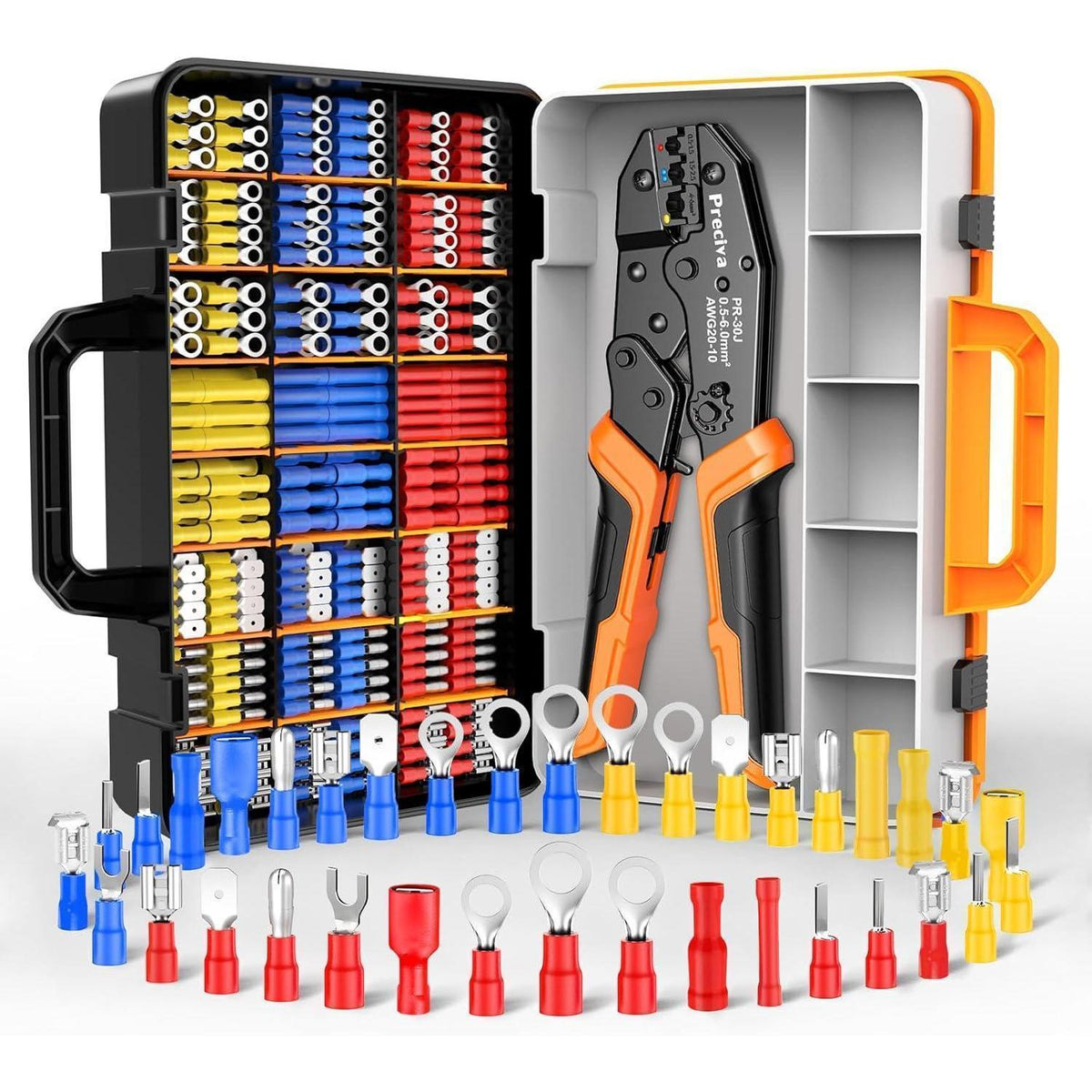 Crimpzangen Set mit 425 Kabelverbindern & Koffer