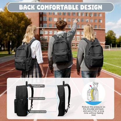 Schulrucksack Mädchen Schwarz – Laptopfach & Diebstahlschutz