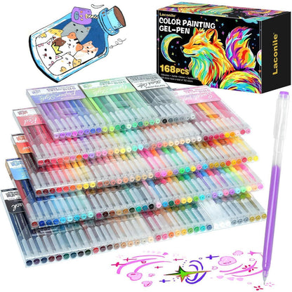 168 Gelstifte Set für Erwachsene – 162 Farben zum Malen & Schreiben