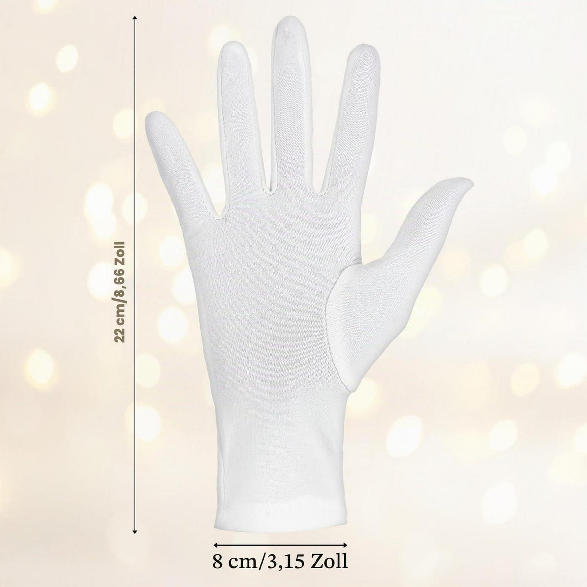Brauthandschuhe Kurz Satin Weiß Elegant Hochzeit