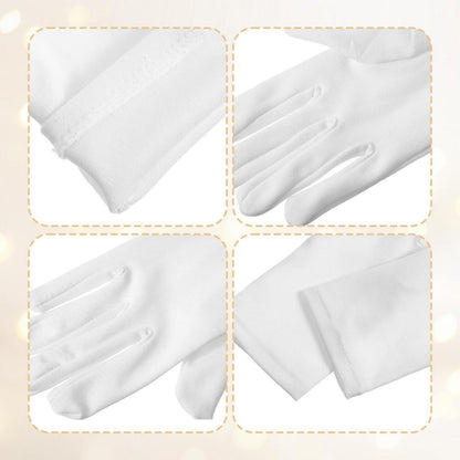 Brauthandschuhe Kurz Satin Weiß Elegant Hochzeit