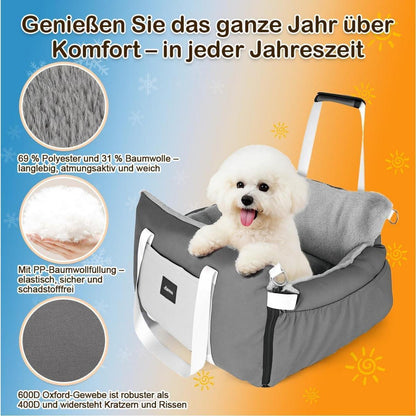 3-in-1 Hundesitz Auto & Reisebett – Komfort & Sicherheit für kleine Hunde
