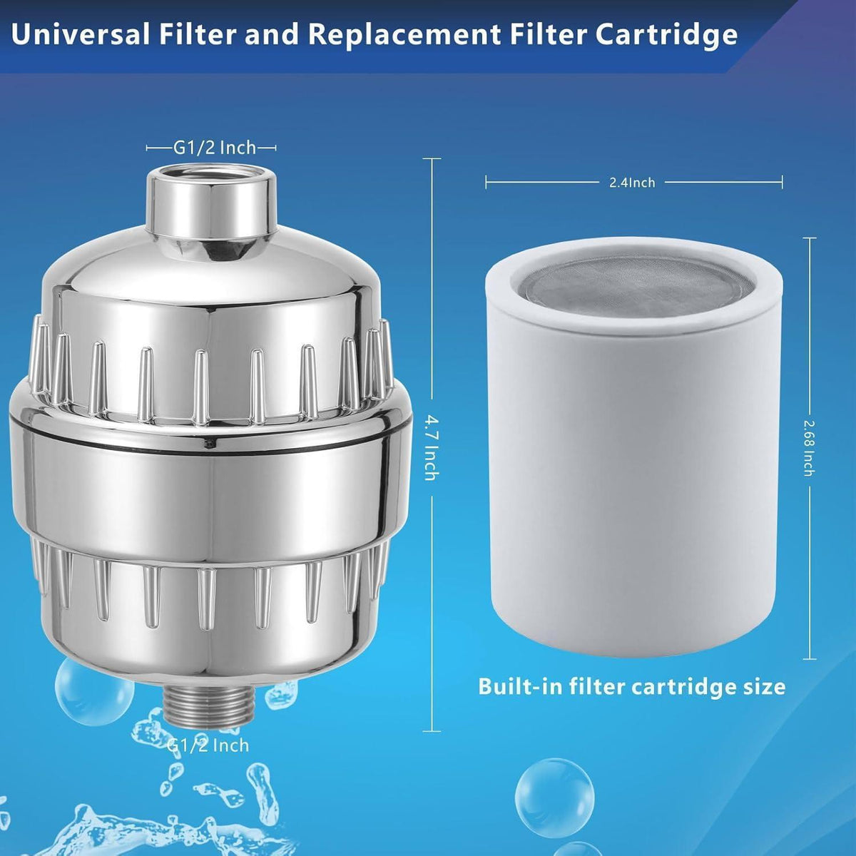 Duschfilter 20-Stufig für Hartes Wasser & Enthärtung
