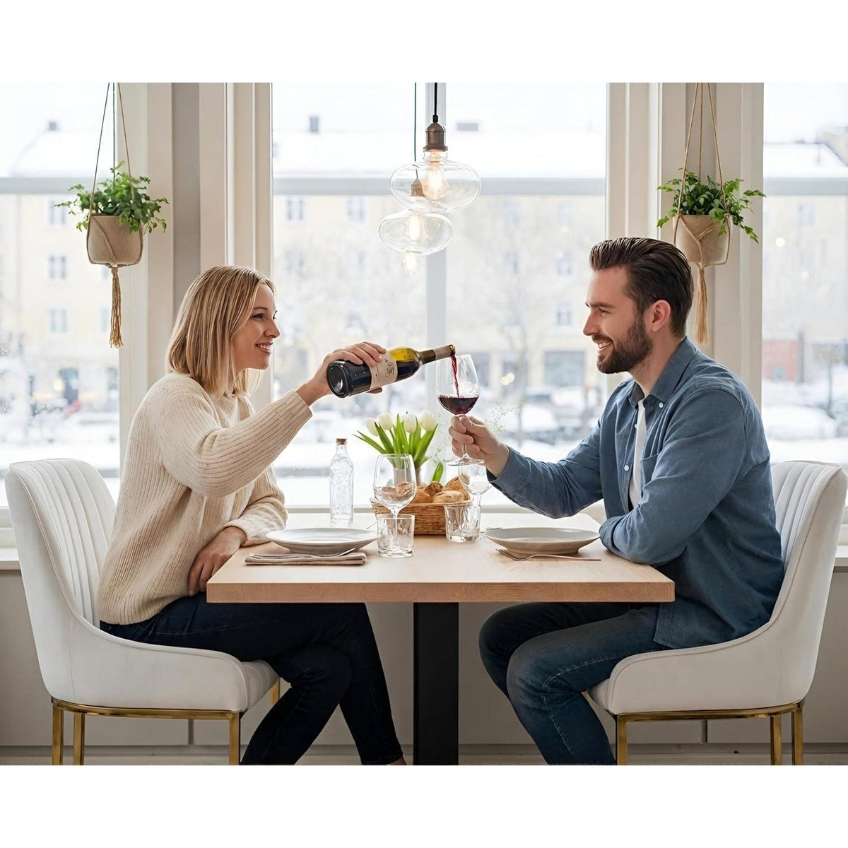 Ya-Home Esszimmerstühle 2er Set, Samt Polsterstühle Weiß
