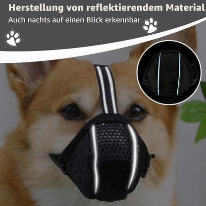 Atmungsaktiver Hundemaulkorb – Verstellbar, Reflektierend, Größe M