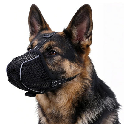 Atmungsaktiver Hundemaulkorb XL Schwarz – Sicher & Bequem