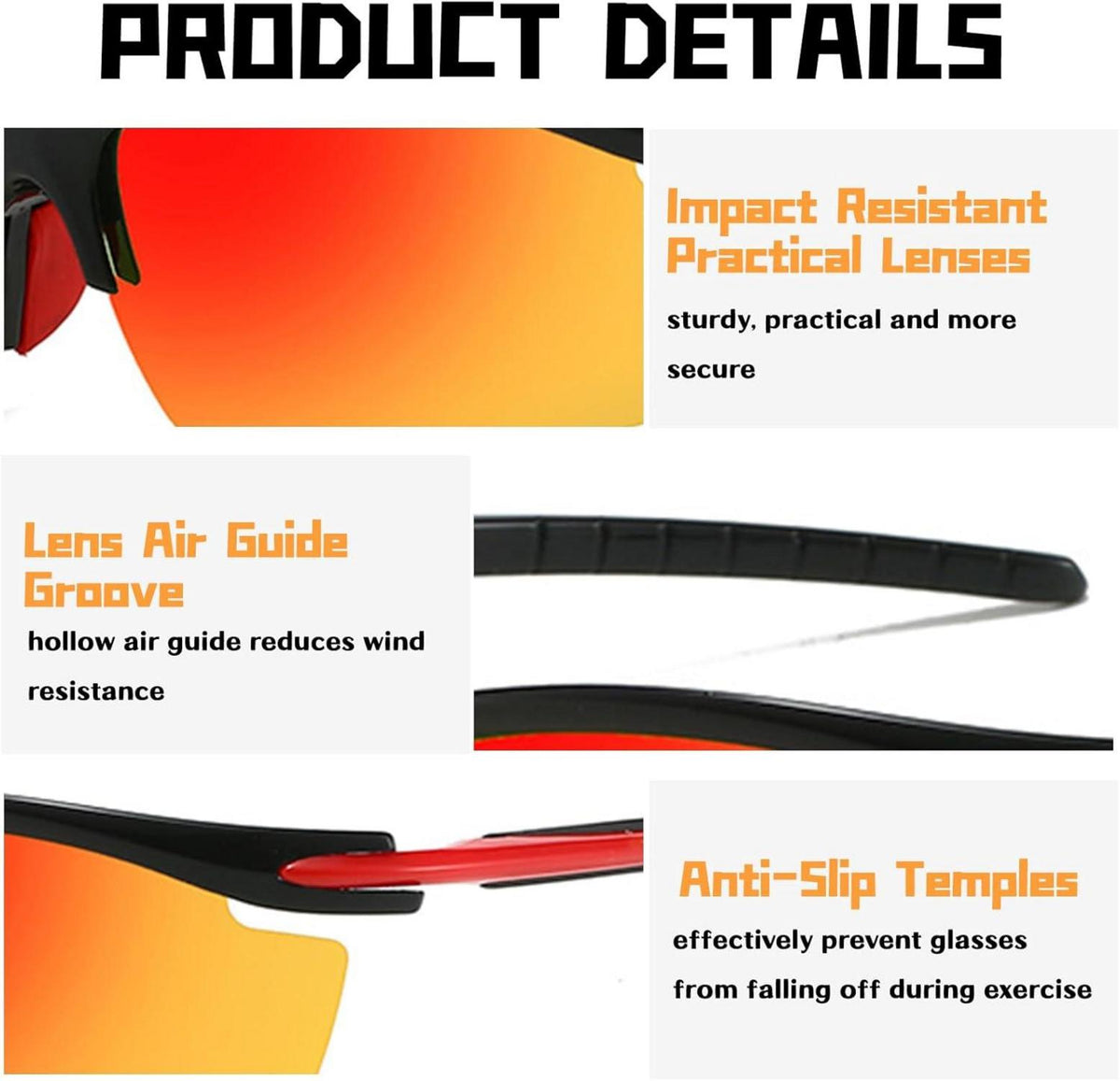 Polarisierte Sonnenbrille Herren Damen Sport UV400 2er Set