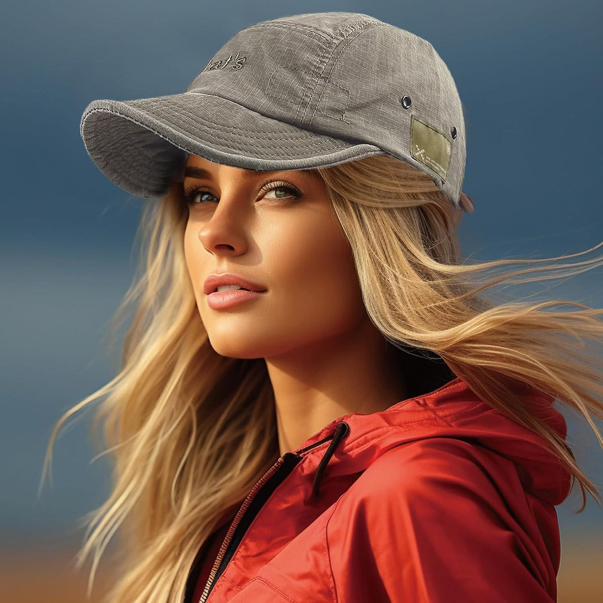 Baumwoll Baseball Cap Damen & Herren – Verstellbare Sonnenhut Grau