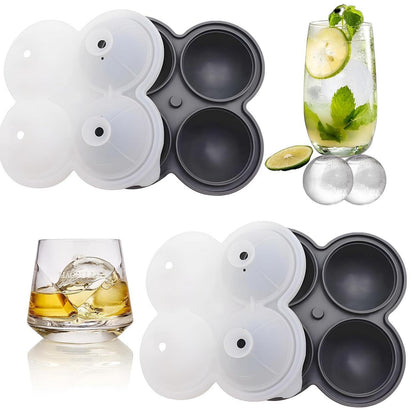 2er-Pack Silikon Eiswürfelform 6cm – Runde Eiswürfel für Drinks