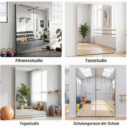 Faltbarer Ganzkörperspiegel 180x120cm – Bruchsicher & Platzsparend