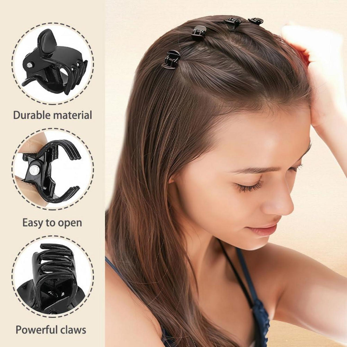 36 Stück Mini Haarspangen Kunststoff Haar Klemmen Haarklammer