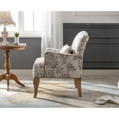 Vintage Sessel mit Armlehne & Blumenmuster – Bequemer Loungesessel