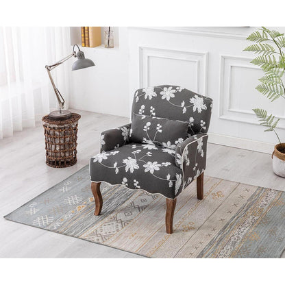 Vintage Sessel mit Armlehne & Blumenmuster – Bequemer Loungesessel