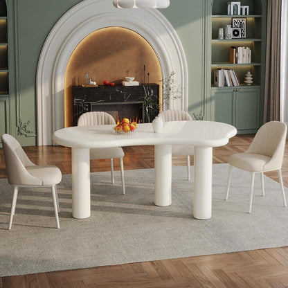 Moderner Esstisch Set Weiß für 4 Personen – Minimalistisch & Platzsparend