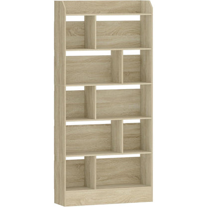 6-Fach Bücherregal Eichenbeige – Standregal 24x80x170 cm