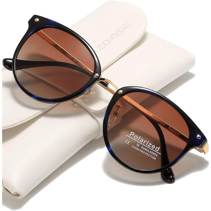 Polarisierte Sonnenbrille Damen Herren Retro Vintage Metallrahmen UV400