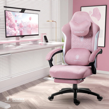 Dowinx Gaming Stuhl mit beheizter Massage Lendenwirbelstütze