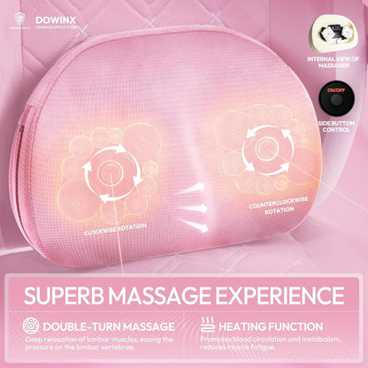 Dowinx Gaming Stuhl mit beheizter Massage Lendenwirbelstütze