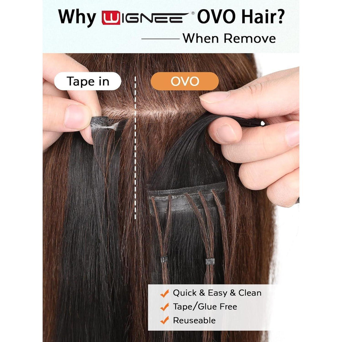 Remy Haarverlängerung 46 cm (18 Zoll) Double Weft Schwarz