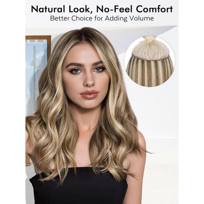Remy Haarverlängerung 46 cm Ombre Blond Double Weft