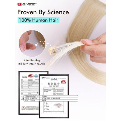 Remy Haarverlängerung 46 cm Ombre Blond Double Weft