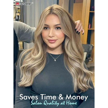 Remy Haarverlängerung 46 cm Ombre Blond Double Weft