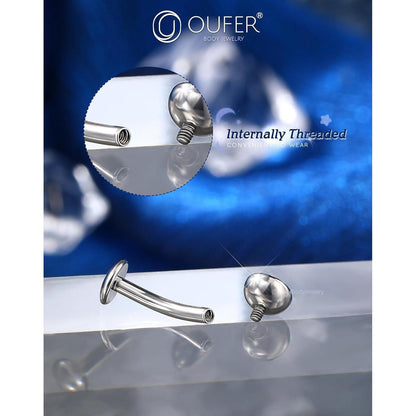 Bauchnabelpiercing Titan G23 Klar CZ 14G 12mm Innengewinde