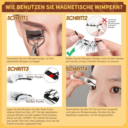 Wiederverwendbare Magnet-Wimpern Set – Natürlicher Look & Einfach Anzulegen