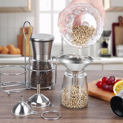 Edelstahl Trichter Set 3er – Mini, Stapelbar & Spülmaschinenfest