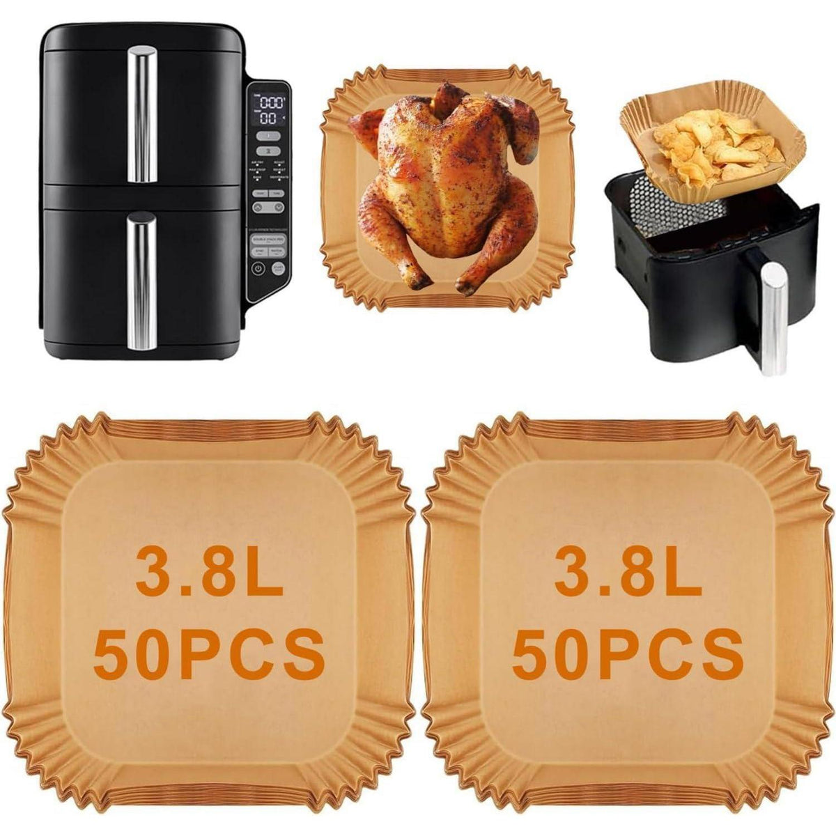 100x Airfryer Backpapier für Ninja Double Stack XL SL300EU