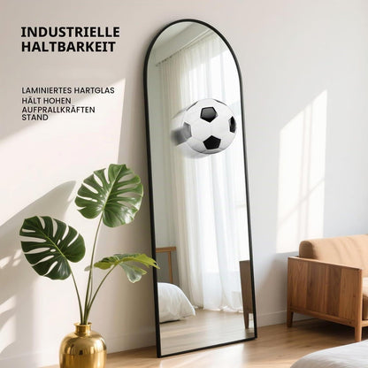 Ganzkörperspiegel Schwarz 163x53cm – Moderner Stand- & Wandspiegel