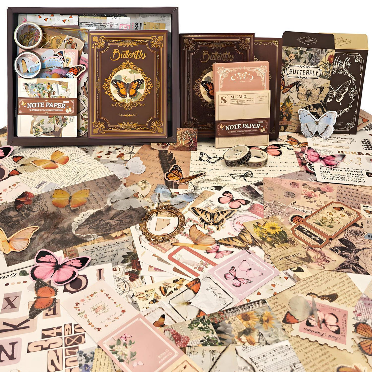 Scrapbooking Set 394-teilig – Tagebuch Zubehör DIY Bastelset