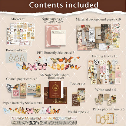 Scrapbooking Set 394-teilig – Tagebuch Zubehör DIY Bastelset