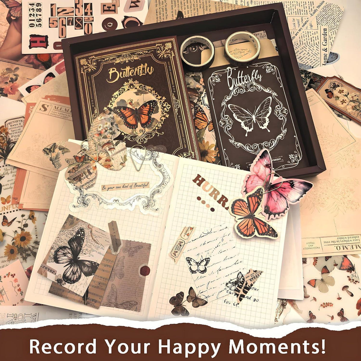 Scrapbooking Set 394-teilig – Tagebuch Zubehör DIY Bastelset