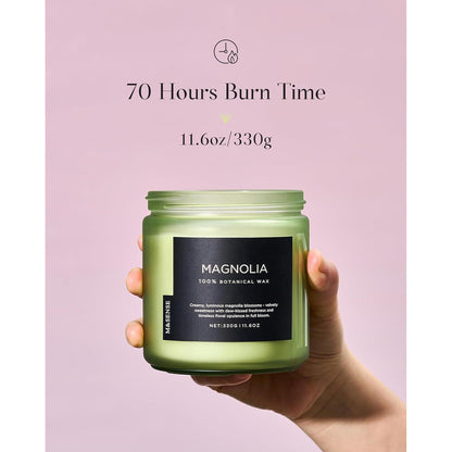 Duftkerze Magnolia Jasmin 330g Sojawachs 70h 2-Docht