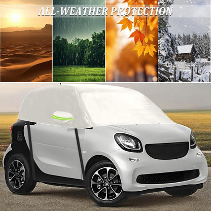 Halbgarage Autoabdeckung Wasserdicht für Smart Fortwo 2006-2025