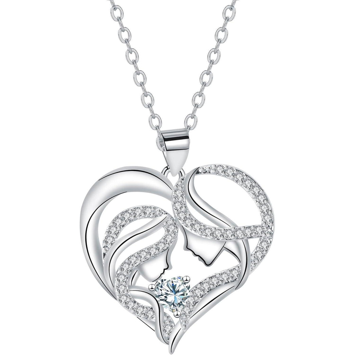 Halskette Herz aus 925 Sterling Silber für Damen
