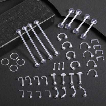 44-teiliges Acryl Piercing Set für OP & Alltag