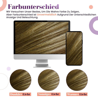 Clip-in Haarverlängerung Braun Blond Balayage Echthaar