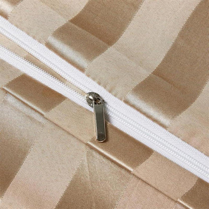 Goldene Satin Bettwäsche Set 200x200cm | 3-teilig Luxus