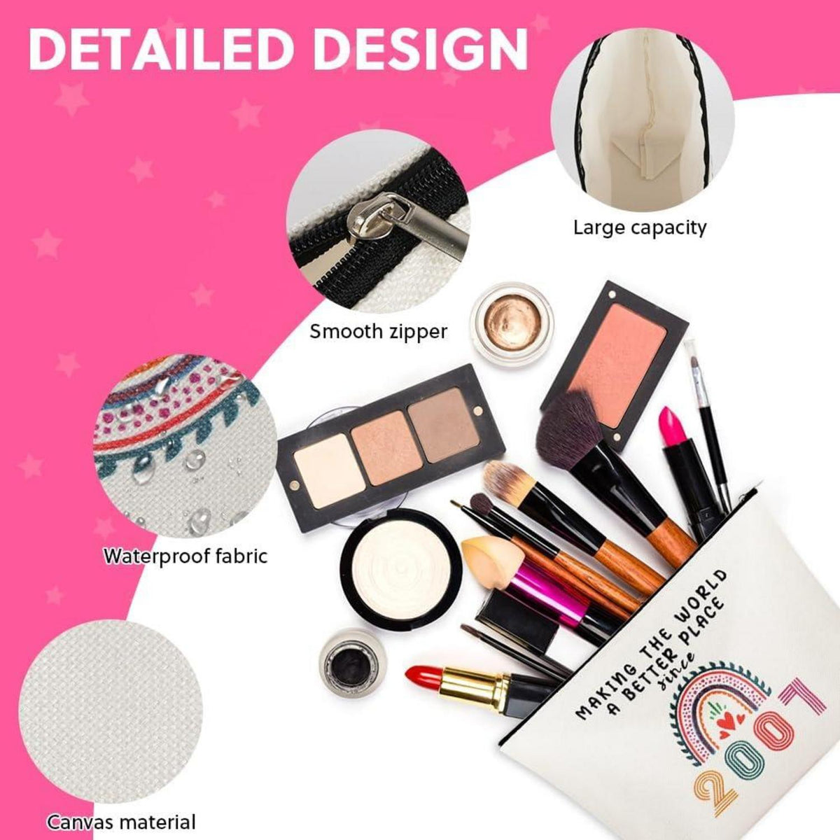 Kosmetiktasche Damen Geburtstag Make-Up-Tasche Schminktasche Tragbare Makeup Bag
