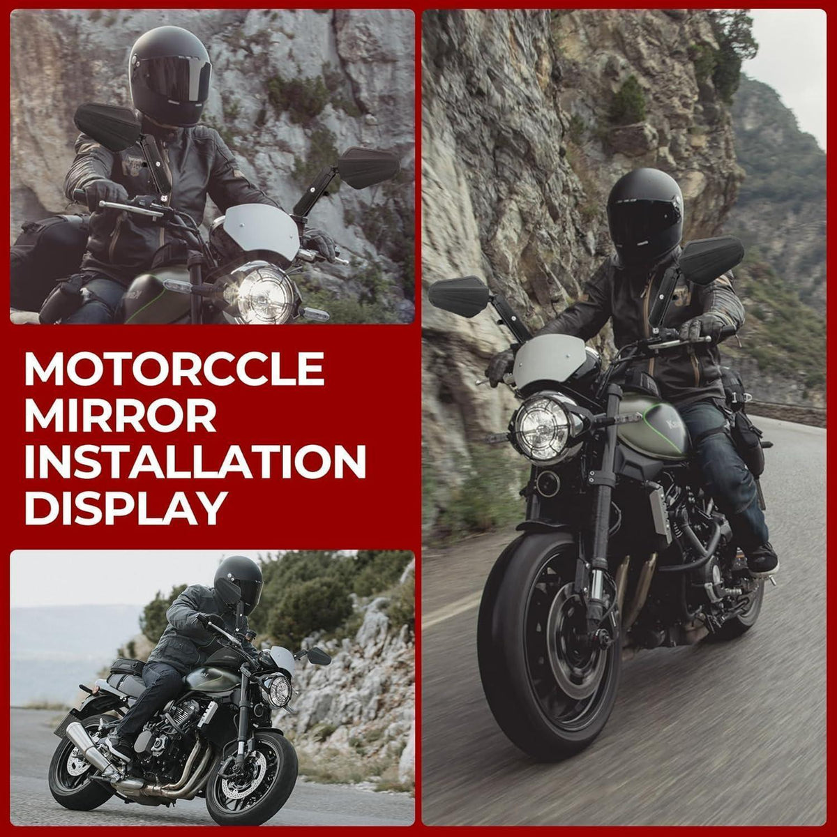 Motorrad Spiegel 7/8" & 22mm – Verstellbar & Robust