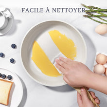 Keramik-Bratpfanne mit Deckel, 26 cm, Induktion, Ungiftig, Weiß